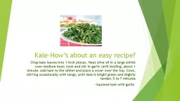 PPT-Kale-How’s about an easy recipe?