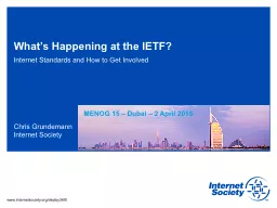 What’s Happening at the IETF