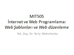 MIT50 5   İnternet ve Web Programlama: