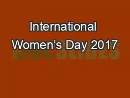 International Women’s Day 2017