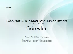 EASA Part  66 için Module 9: Human Factors