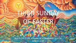 THIRD SUNDAY OF EASTER Year C