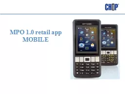 MPO 1.0 retail app MOBILE