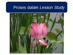 Proses  dalam   Lesson Study