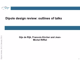1 Dipole design review: outlines of talks