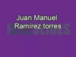 Juan Manuel Ramírez torres