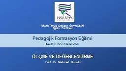 ÖLÇME VE DEĞERLENDİRME