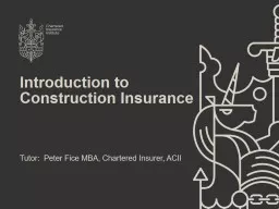 Introduction to Construction Insurance