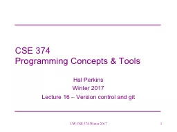 CSE 374 Programming Concepts & Tools