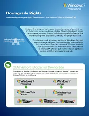 Understanding downgrade rights from Windows  to Window