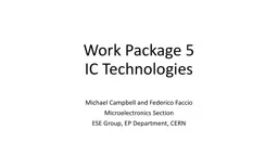 Work Package 5 IC Technologies