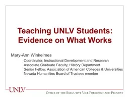 Teaching UNLV Students: