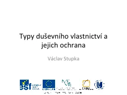 PPT-Typy duševního vlastnictví a jejich ochrana