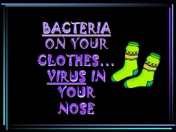 BACTERIA   ON YOUR  CLOTHES…