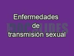 Enfermedades de transmisión sexual