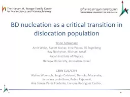 BD nucleation as a critical transition in dislocation population