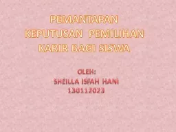 PPT-Karier adalah pekerjaan, profesi (Hornby,1957 dalam bimo walgito). Seseorang akan bekerja