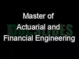 Master of Actuarial and Financial Engineering