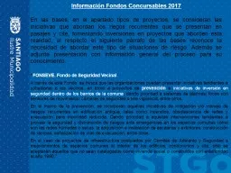 Información  Fondos Concursables 2017