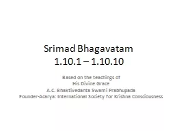 Srimad   Bhagavatam   1.10.1 – 1.10.10