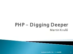 PHP – Digging Deeper Martin