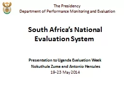 Presentation to Uganda Evaluation Week