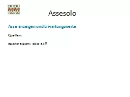 PPT-Assesolo Asse anzeigen und Erwartungswerte