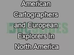 Native American Cartographers and European Explorers in North America