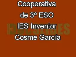 Cooperativa de 3º ESO IES Inventor Cosme García