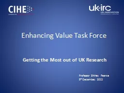 Enhancing Value Task Force