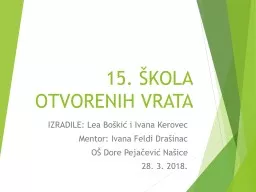 15. ŠKOLA OTVORENIH VRATA