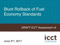 PPT-Blunt Rollback of Fuel Economy Standards