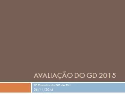 avaliaçãO  do  gd  2015