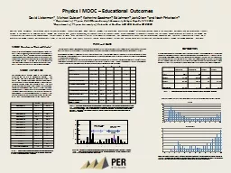 PPT-Physics I MOOC – Educational Outcomes