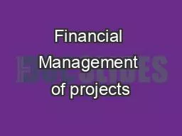 Financial Management of projects