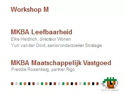 Workshop M MKBA Leefbaarheid