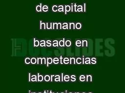 “Administración de capital humano basado en competencias laborales en instituciones del sector h