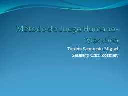 Método de Juego Humano-Máquina