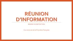 Réunion d’information