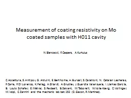Measurement of coating resistivity on Mo coated samples with H011 cavity
