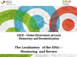 GOLD – Global Observatory on Local Democracy and Decentralization