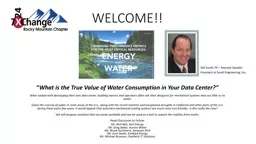 “ What is the True Value of Water Consumption in Your Data Center?”