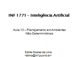 INF 1771 – Inteligência Artificial