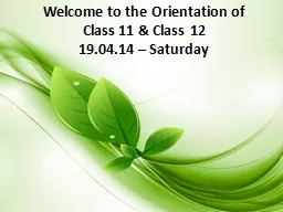 PPT-Welcome to the Orientation of