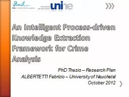 An Intelligent Process-driven Knowledge Extraction Framework for Crime Analysis