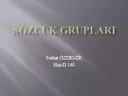 Sözcük GruplarI Serhat