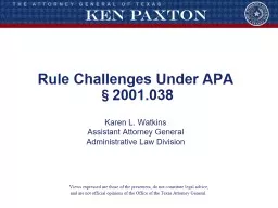 Rule Challenges Under APA