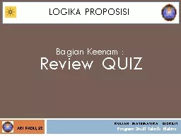 Logika   Proposisi Bagian