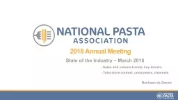 2018 Annual Meeting In  Retail Mega Pasta is a $7.2 billion category,