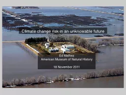 Climate change risk in an unknowable future